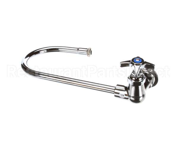 B-0310 T&S Brass Single Pantry Faucet, Wall Mt, Swivel/Ri