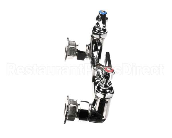 B-0330-LN T&S Brass Double Pantry Base Faucet, Wall Mount, 8