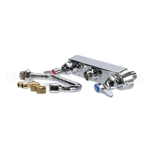 B-1120 T&S Brass Workboard Faucet, Deck Mount, 8 Centers,