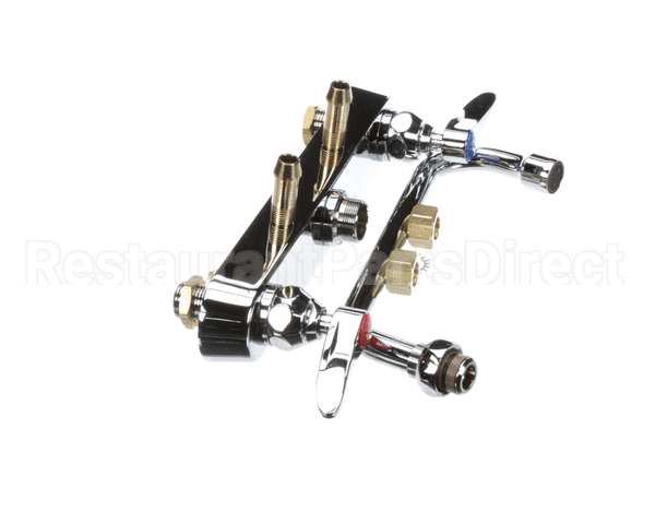B-1121 T&S Brass Workboard Faucet, Deck Mount, 8 Centers,