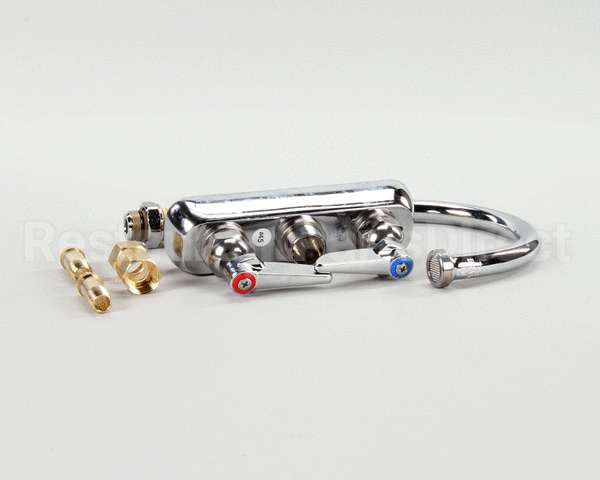 B-1141 T&S Brass Workboard Faucet, Deck Mount, 4 Centers,