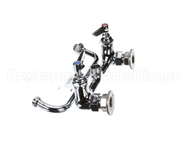B-2342 T&S Brass Double Pantry Faucet, Wall Mount, 8 Cent