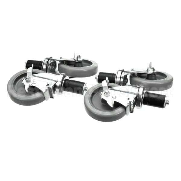 B241 Compatible Ayrking Caster Set - (4) Locking 5 Dia