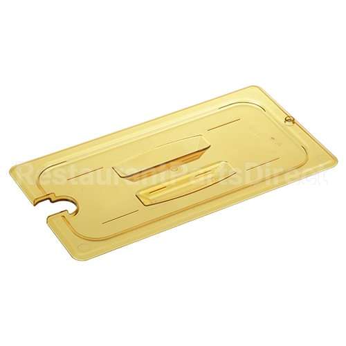 CAM30HPCHN150 Compatible Cambro Lid Hot 1/3 Notched-150 Amber