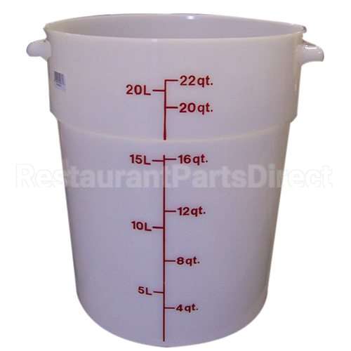 CAMRFS22148 Compatible Cambro Container Rnd 22Qt -148 Poly/White