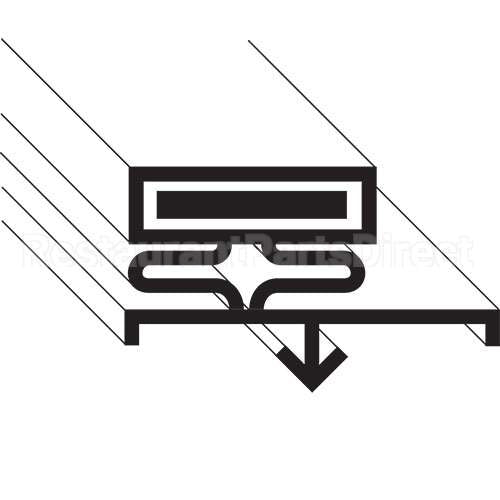 CNT2-704 Compatible Continental Gasket, Drawer /Door 10-3/4" X 14-1/4"