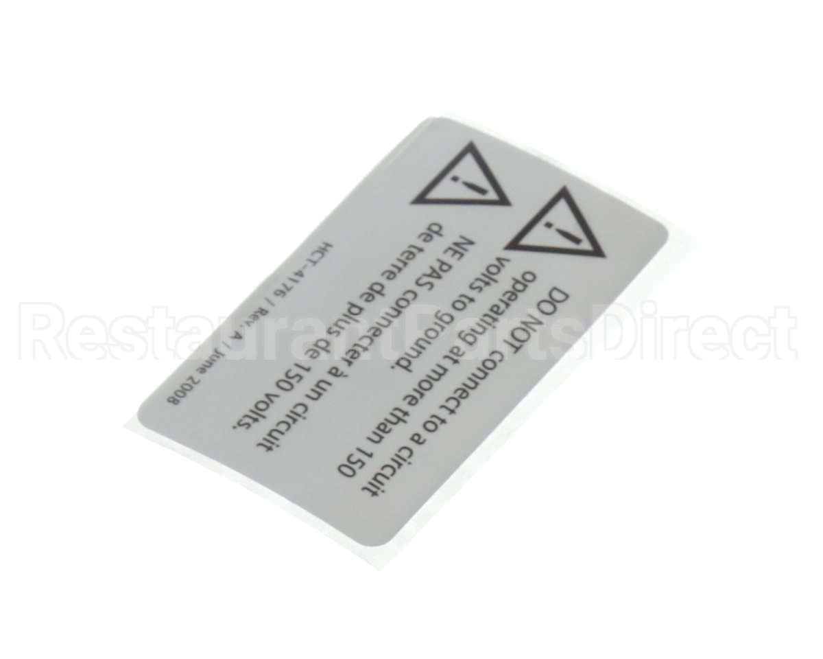 HCT-4176 Turbochef Label, Hhc 2020, Do Not Connect To Circu