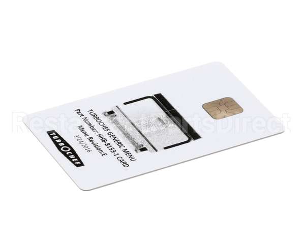 HHB-8153-1 CARD Turbochef Menu Card,Prgrmd,Hhb,Gen Mkt,Dual Temp