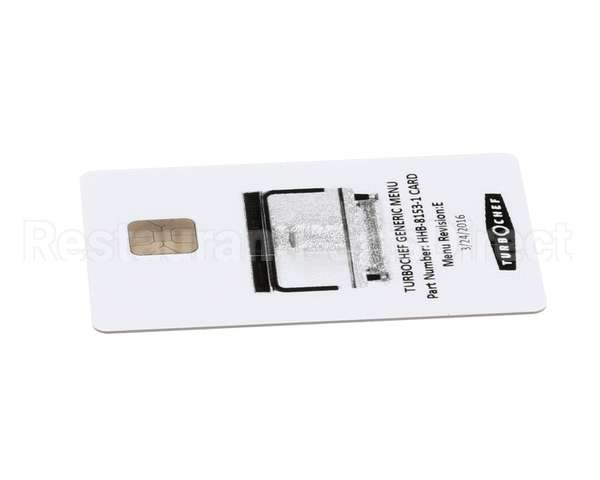 HHB-8153-1 CARD Turbochef Menu Card,Prgrmd,Hhb,Gen Mkt,Dual Temp