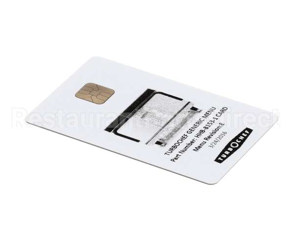 HHB-8153-1 CARD Turbochef Menu Card,Prgrmd,Hhb,Gen Mkt,Dual Temp