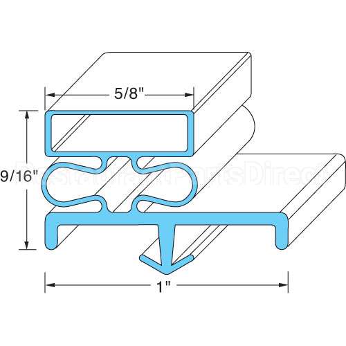 MCC606 Compatible Delfield Door Gasket 23" X 60 1/2"