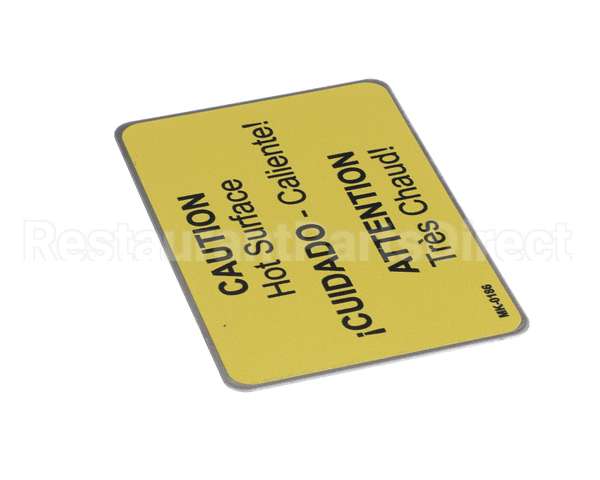 MK-0186 Belshaw Caution Hot Surface Label
