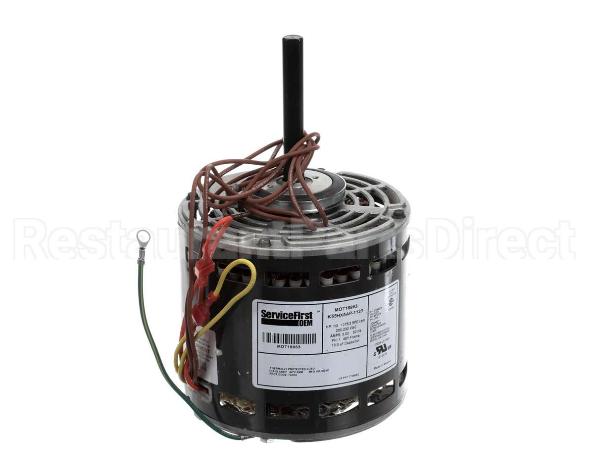 MOT18963 Trane Motor; 1/3Hp, 200-230V, 48 Frame, 1075 R