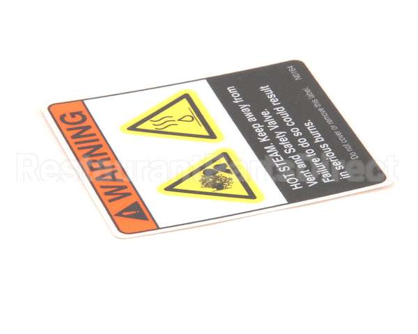 N0164 Bki Decal, Hot Steam Safety Valve