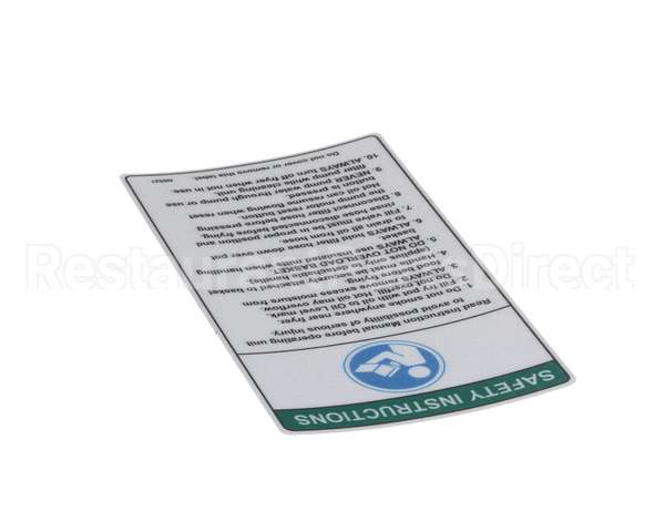 N0527 Bki Decal, Safety Instructions, Fryers