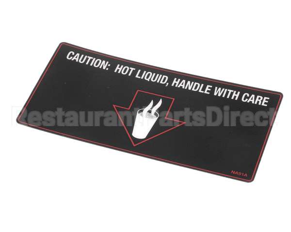 NA91AL Grindmaster Cecilware Label Hot Liquid- Gb1 S