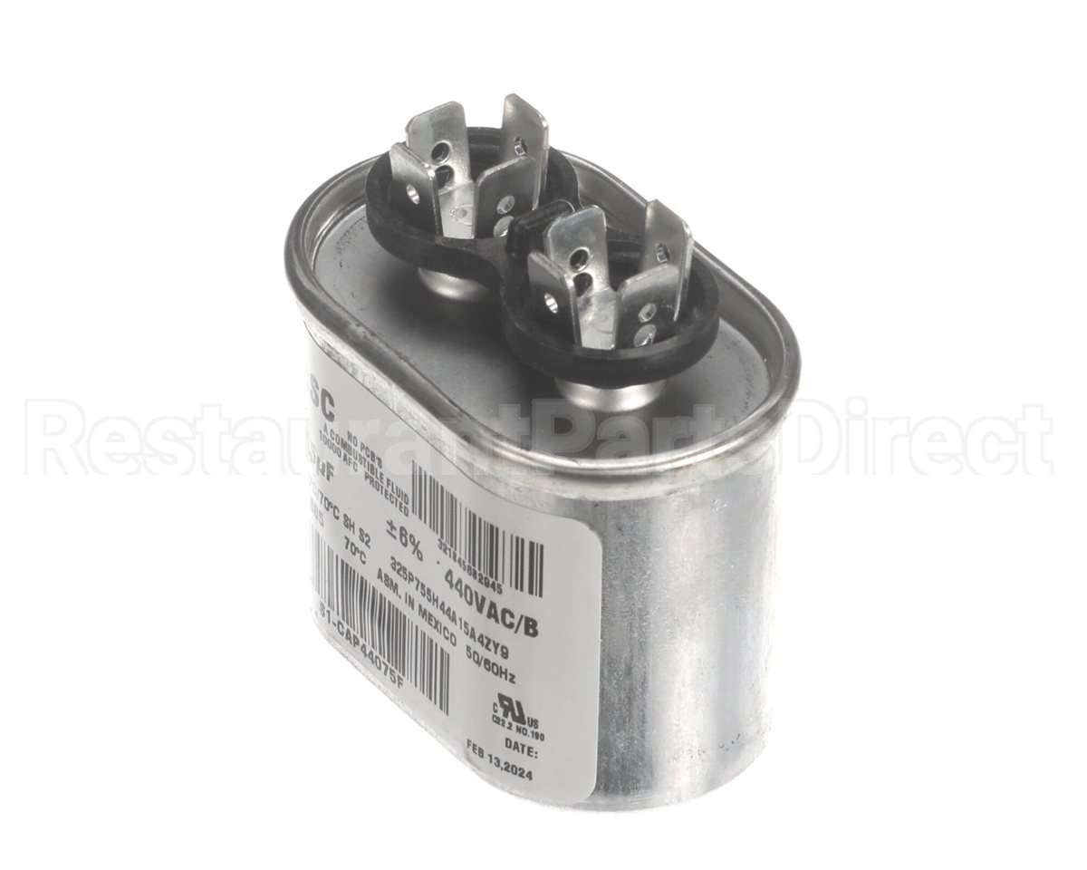 S1-CAP44075F York Capacitor,Run Single,7.5Mfd,440V,Flat