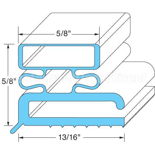 SVC-43493-00 Compatible Traulsen Gasket, Door 23 3/8" X 29 3/8"
