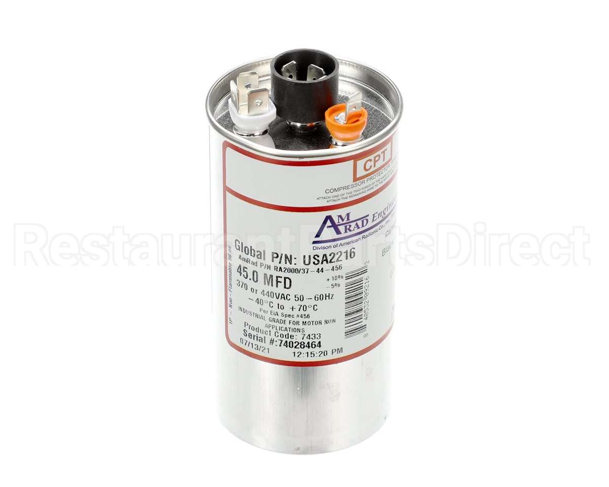 USA2216 Trane Capacitor; 45Mfd 370/440V Round Usa Made