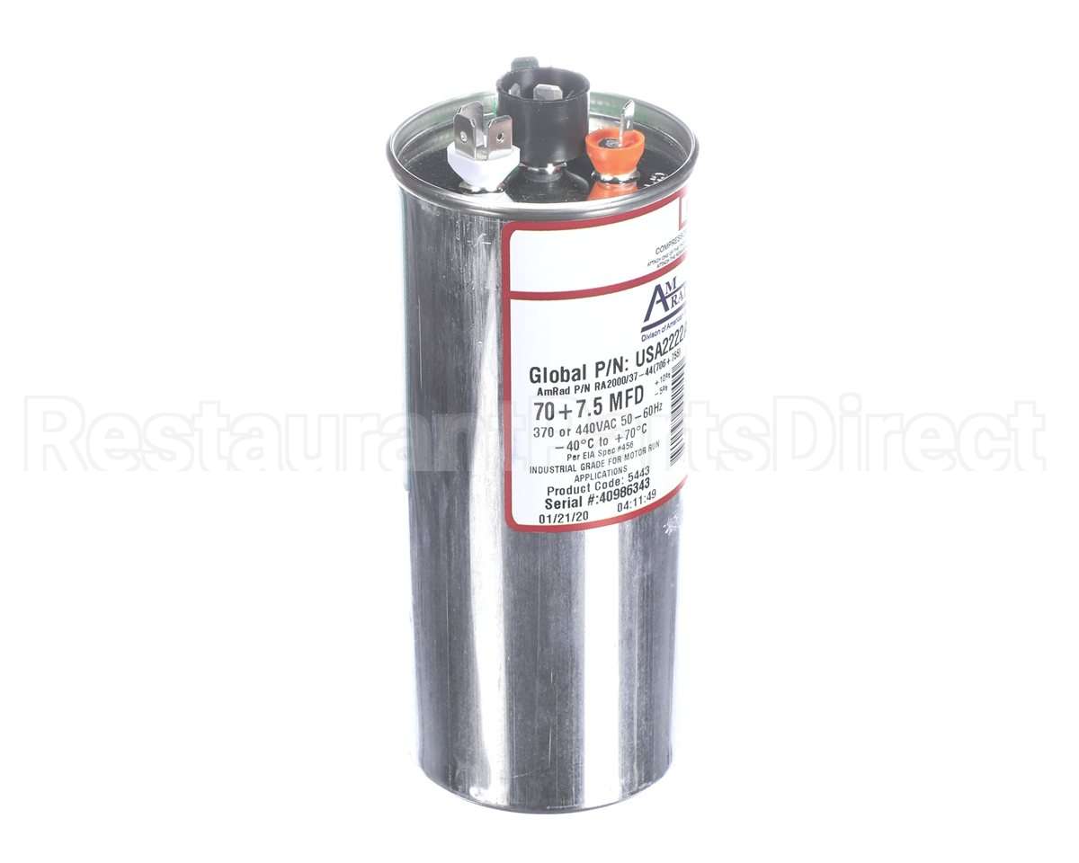 USA2222A Trane Capacitor; 70/7.5Mfd 370/440V Rd Usa Mad