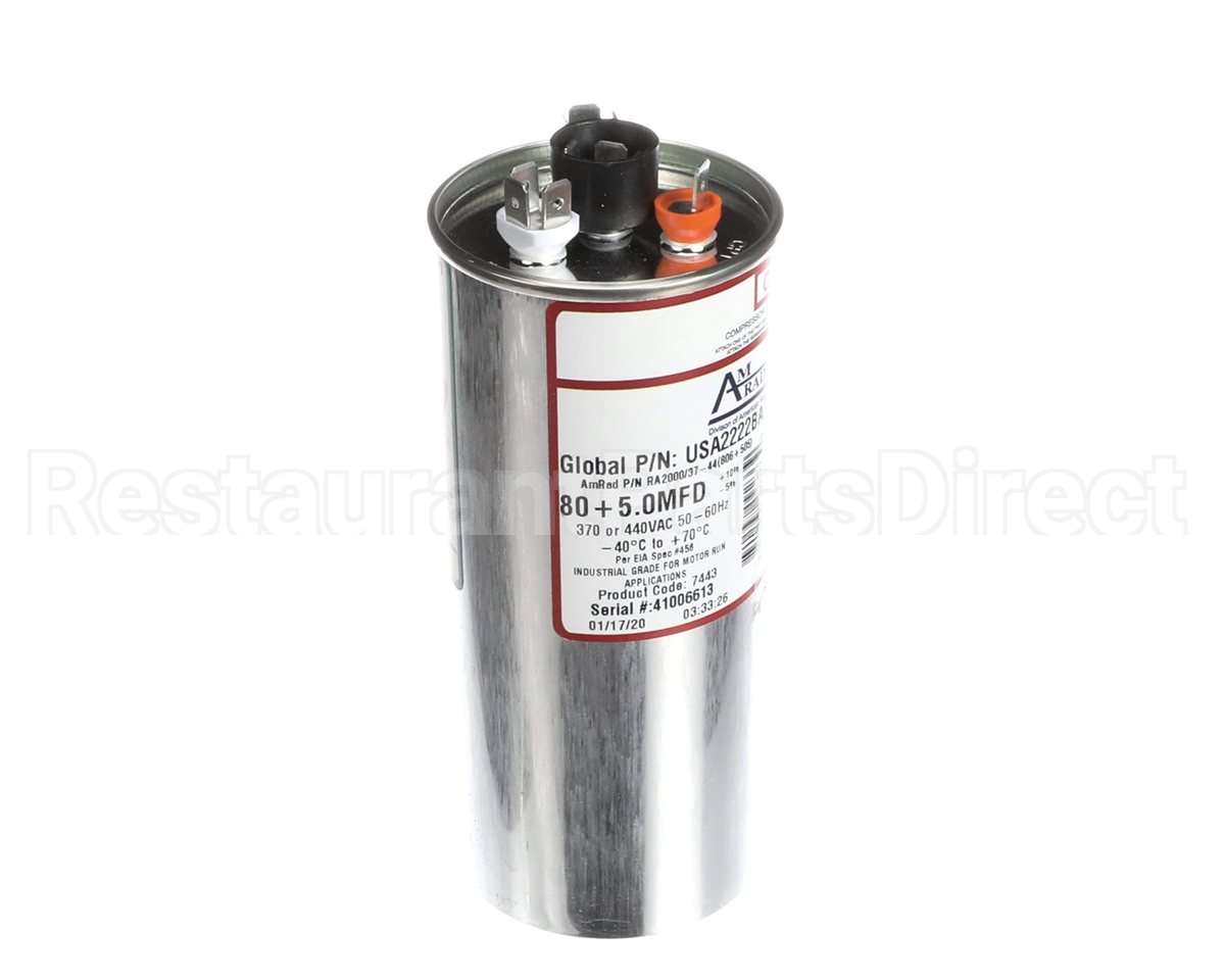 USA2222BA Trane Capacitor; 80/5Mfd 370/440V Rnd Usa Made