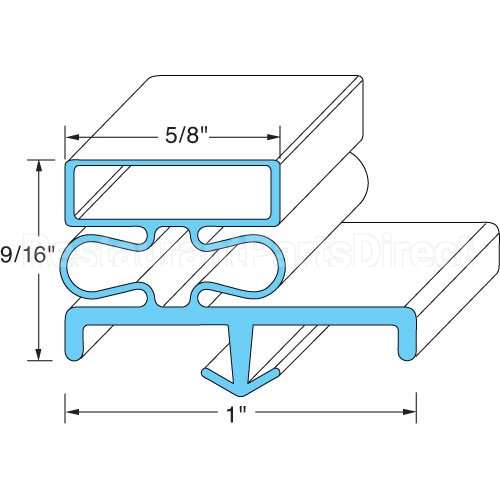 VOL53150-2565 Compatible Midwest Appliance Parts Door Gasket 38 1/16" X 78 1/2"