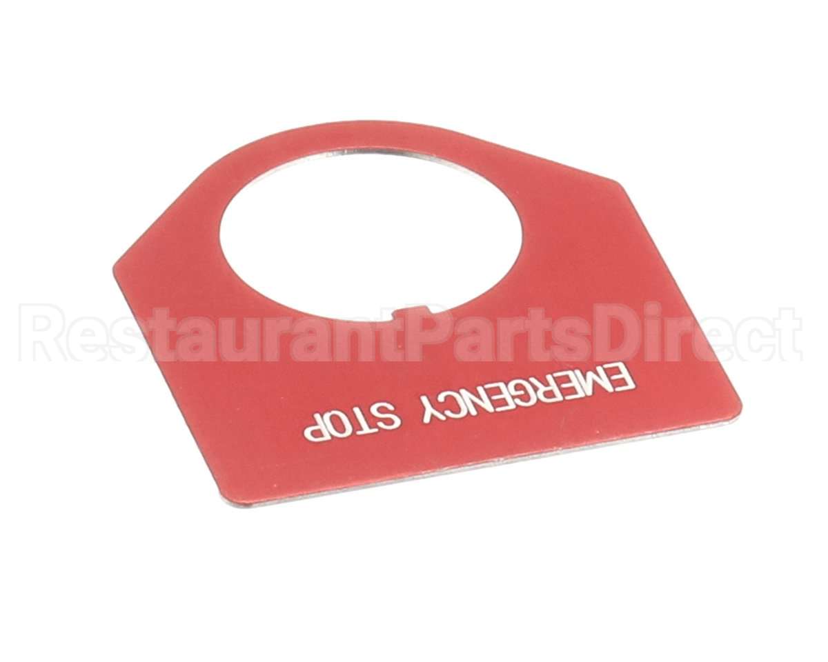 VTS7180 Biro Legend Plate, Emergency Stop, Red