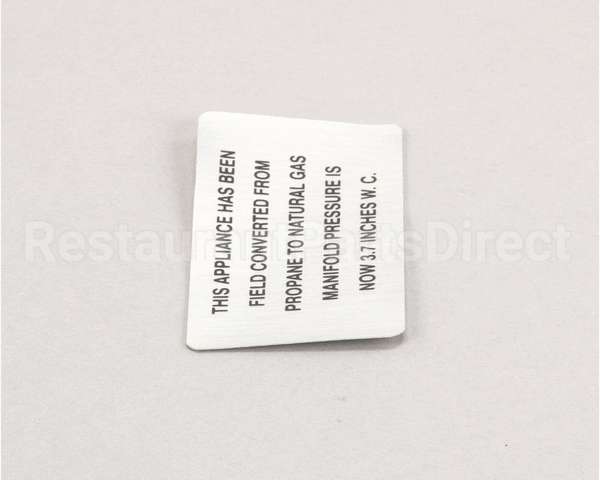 00-421727-00003 Vulcan Hart Plate,Propane To Natural Gas