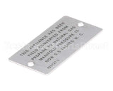 00-421727-00005 Vulcan Hart Plate,Propane To Natural Gas