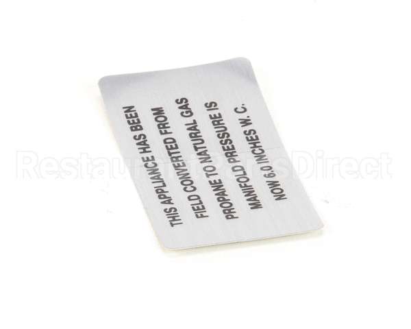 00-421727-00006 Vulcan Hart Plate,Propane To Natural Gas