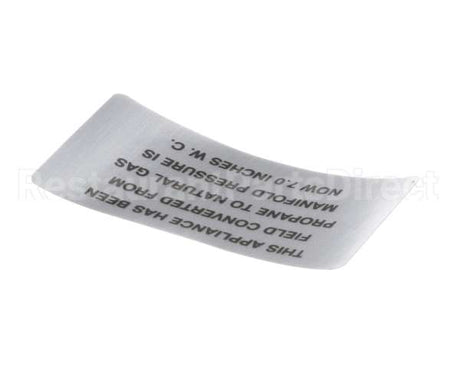 00-421727-00007 Vulcan Hart Plate,Propane To Natural Gas