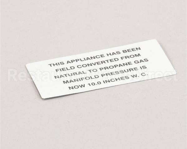 00-421727-00009 Vulcan Hart Plate,Natural To Propane Gas