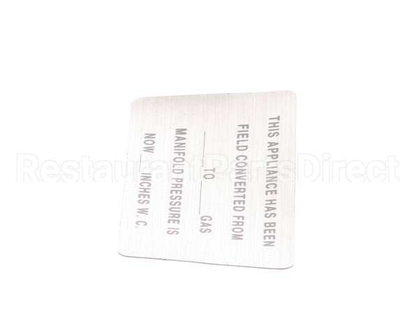 00-421727-00015 Vulcan Hart Label,Conversion (Gas) Blank