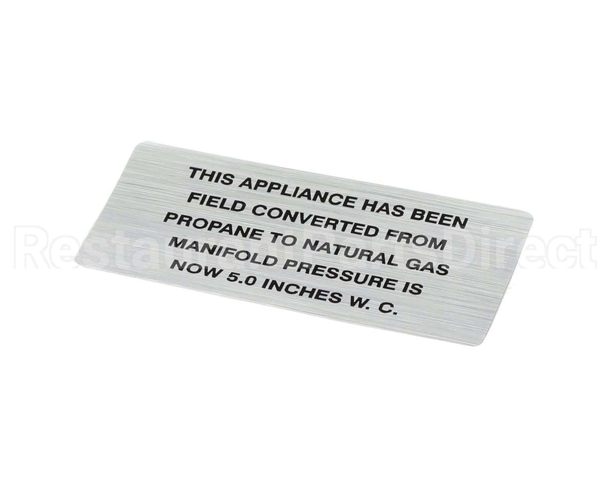 00-421727-00016 Hobart Plate,Propane To Nat Gas (5.0)