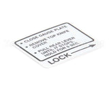 00-437239 Hobart Label,Instruction