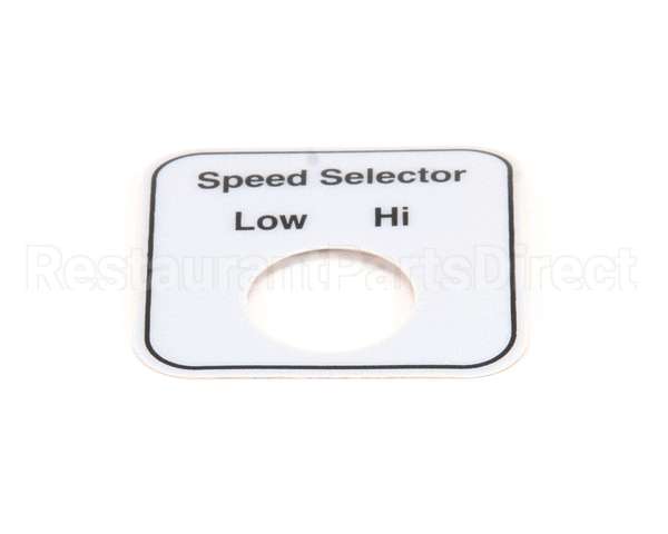 00-478296 Hobart Label,Speed Select (Domestic)