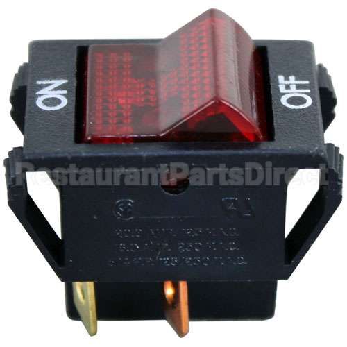 00-819871-00002 Compatible Hobart Switch, On/Off Black Rocker W/ Light