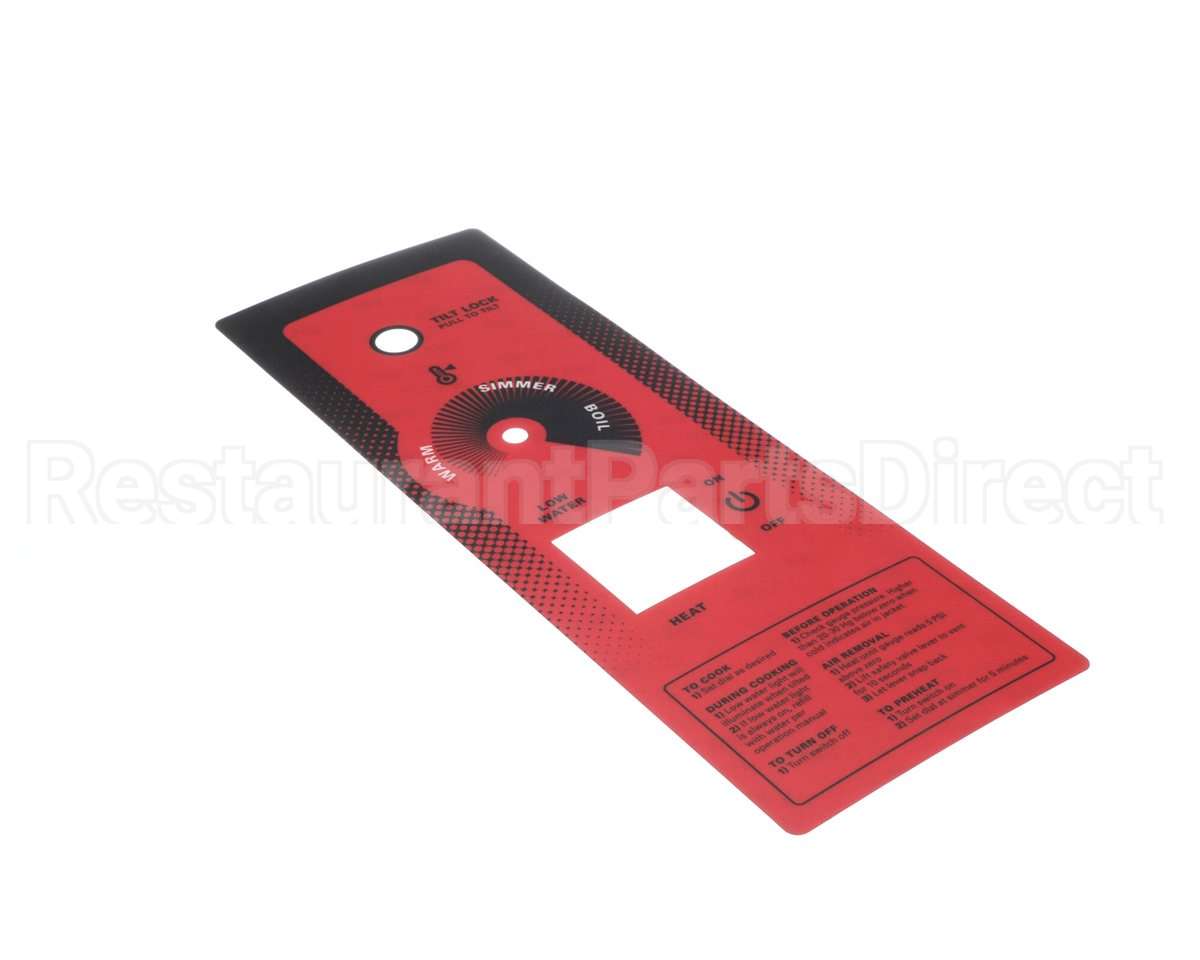 00-855801-00001 Hobart Overlay,Control Panel Ele Ctk