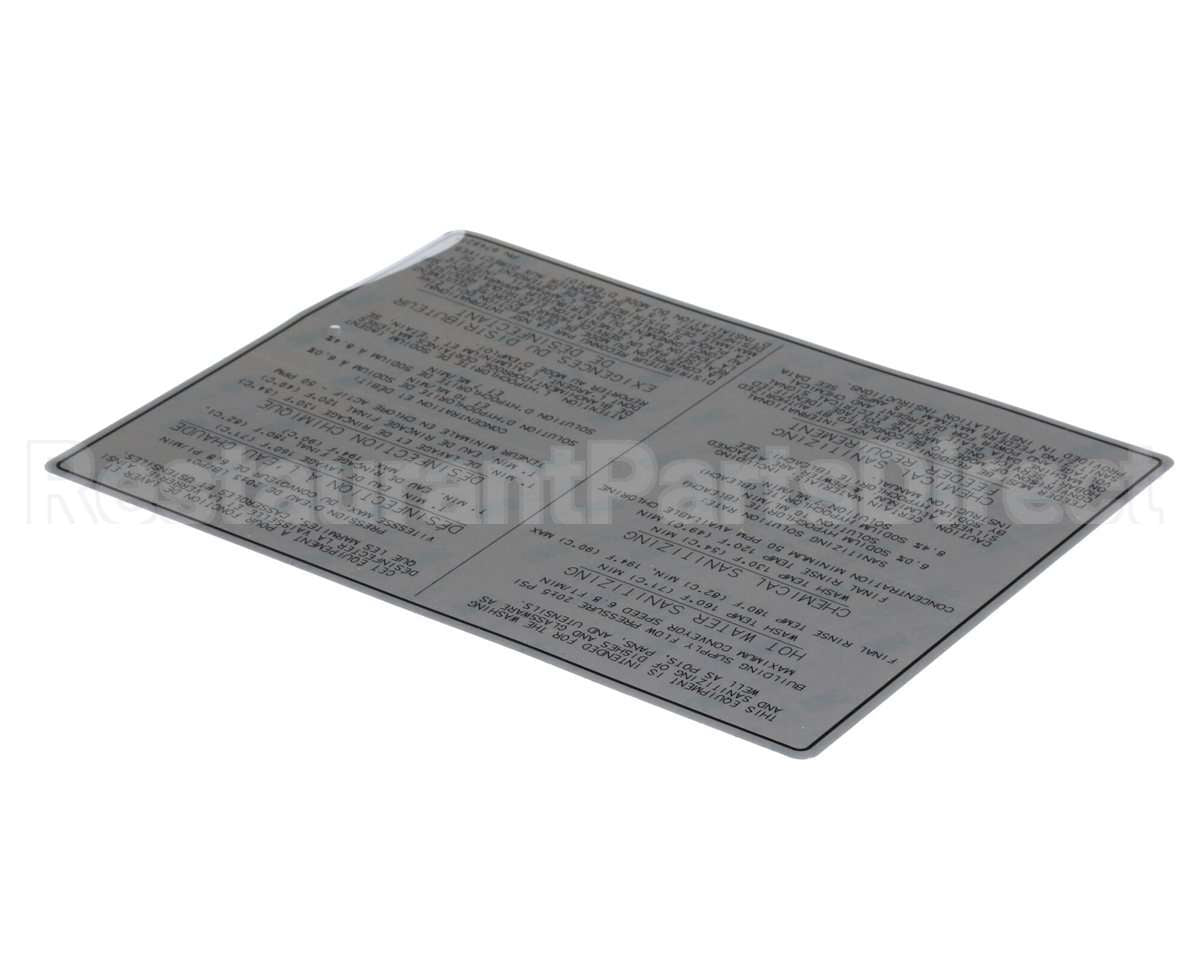 00-974827 Hobart Label, Dishwasher-Bilingual