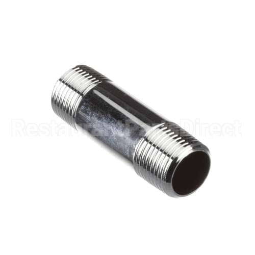 000357-40 T&S Brass Nipple, 3/8Npt X 2 Long, Polished-Chrome