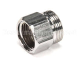 000729-40 T&S Brass Hose Inlet Nut, Chrome-Plated Brass