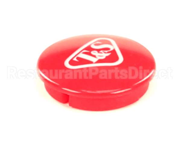 001193-19NS T&S Brass Snap-In Index Button, Red (T&S Logo)