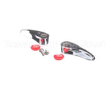 001637-45NS-M2 T&S Brass New-Style Lever Handles, Red Indexes (T&