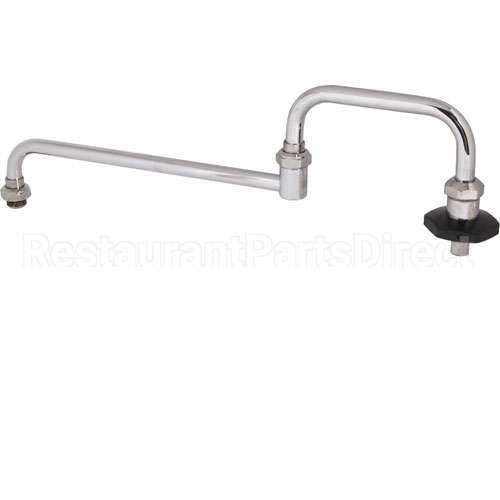002848-40 Compatible TS Brass Spout, 18"Dbl, W/Nzzle, Leadfree