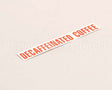 00879.0000 Bunn Decal, Decaffeinated Coffee