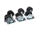 00C31S074A Beverage Air Caster Kit - 3" Plate, 6 Cstrs(3 Lck,3 N