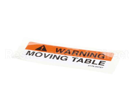 01-403175-00767 Berkel Label,Table Warning