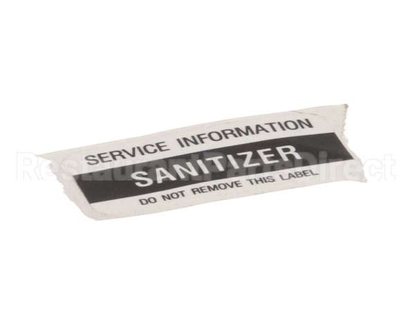 01000486 Glastender Decal, .75X1.877, Sanitizer