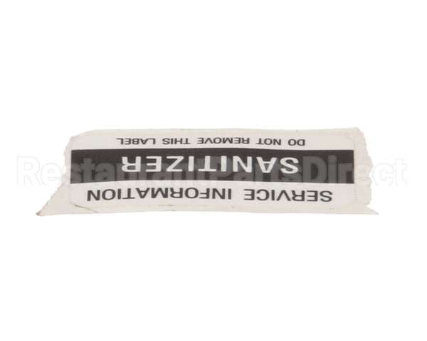 01000486 Glastender Decal, .75X1.877, Sanitizer
