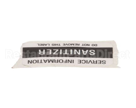 01000486 Glastender Decal, .75X1.877, Sanitizer
